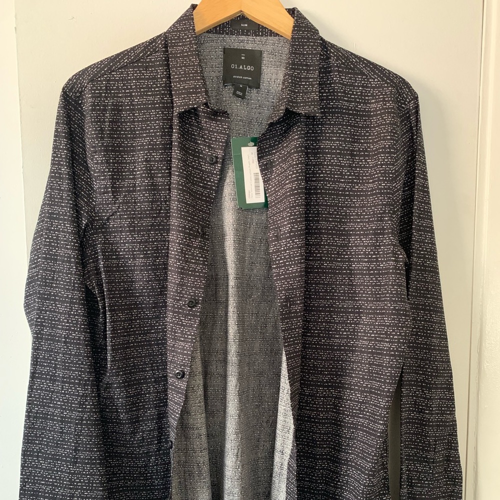 01.Algo stretch cotton button down.